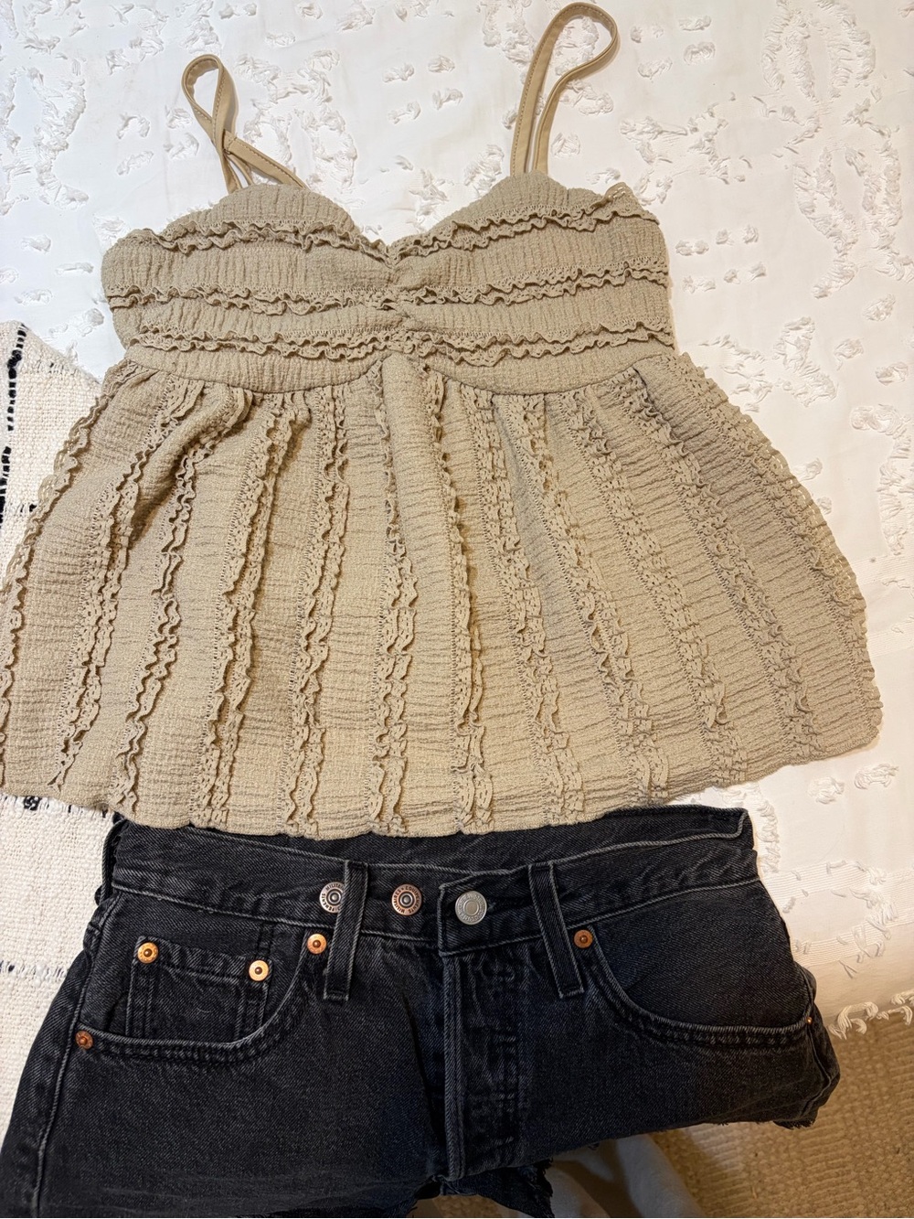 Shien Baby Doll Tan Top